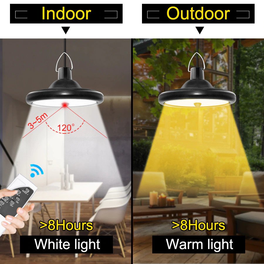 Αδιάβροχο Ηλιακό Φωτιστικό 12W 112LED Λευκού & Θερμού Φωτισμού Αυτόματο με Τηλεχειρηστήριο & Αισθητήρα Φωτός & Ανιχνευτή Κίνησης Επαναφορτιζόμενο - Μαύρο 2τμχ